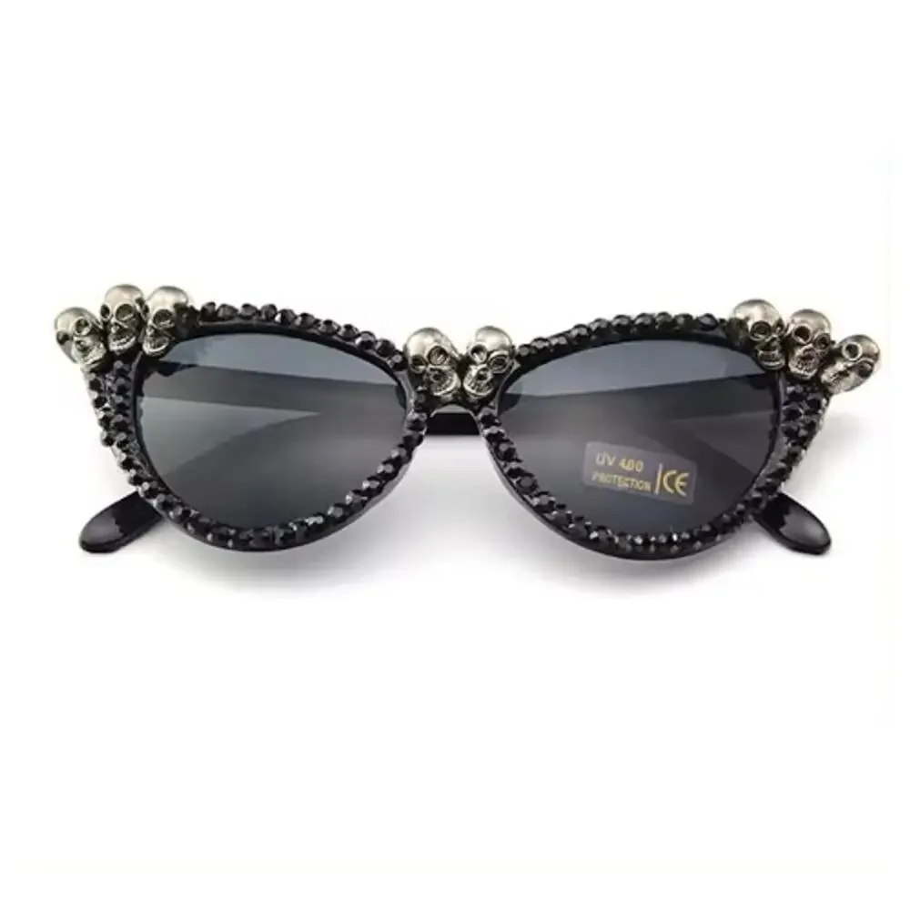 Cat Eye‎ Skull Sunglasses Gothic Halloween Punk